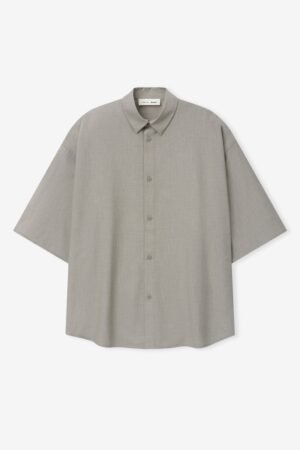 Silk Blend 3/4 Sleeve Button Up Shirt