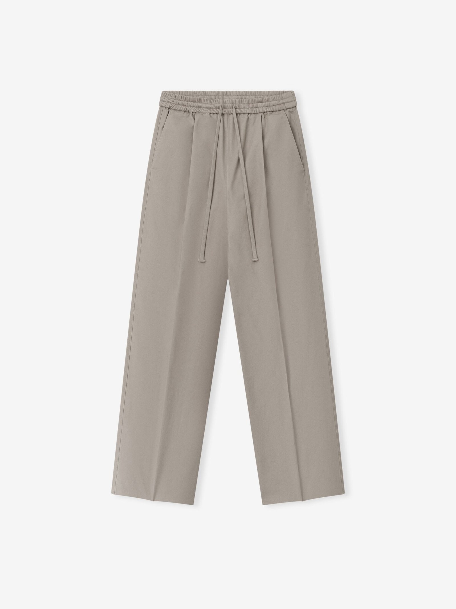 Silk Blend Pleat Front Drawstring Pant